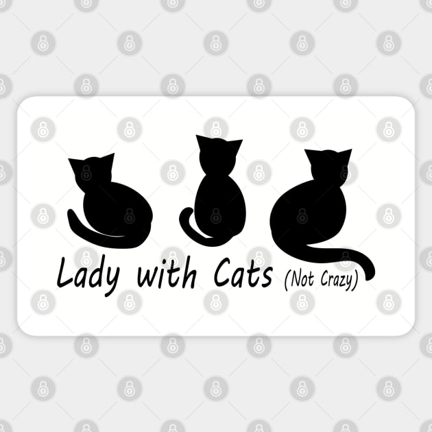 Lady with Cats (Not Crazy) Sticker by Nutmegfairy